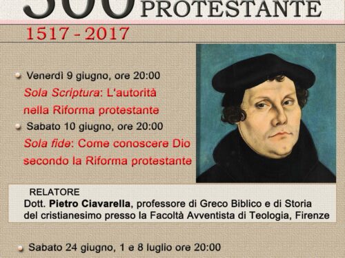Conferenza su Lutero di Pietro Ciavarella a Conversano, 9-10 giugno 17