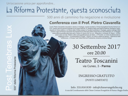 Ci vediamo a Parma su Lutero, sabato 30 settembre alle ore 20