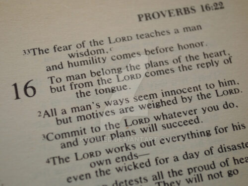 Un promemoria autobiografico, Proverbi 16